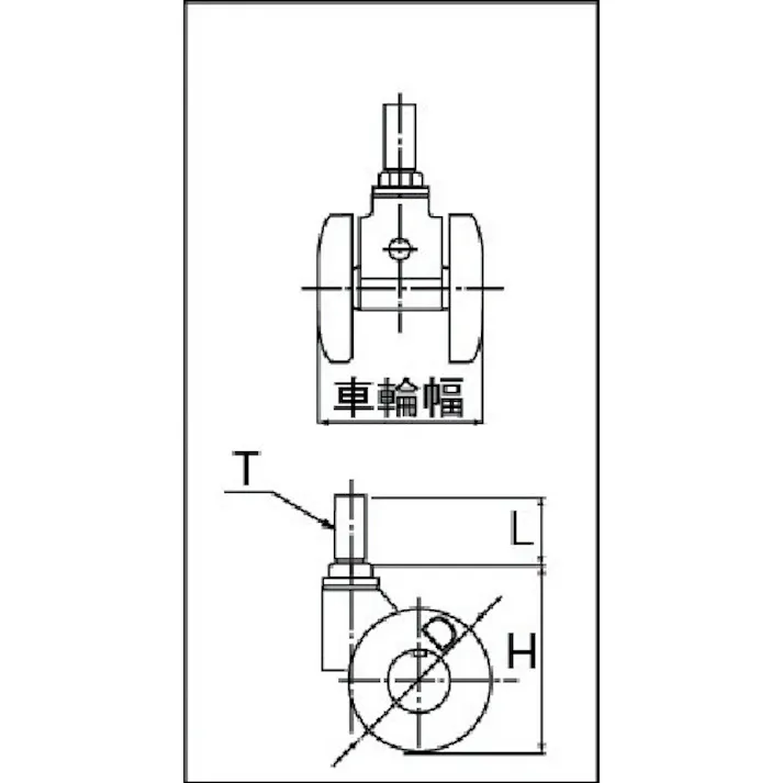 【CAINZ-DASH】東京パーツセンター キャスパッド ねじ込み式双輪キャスターナイロン車 荷重58.8 白 CNBF50W【別送品】