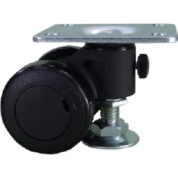 【CAINZ-DASH】東京パーツセンター キャスパッド プレート式双輪キャスターナイロン車 荷重58.8 黒 CAPF50B【別送品】