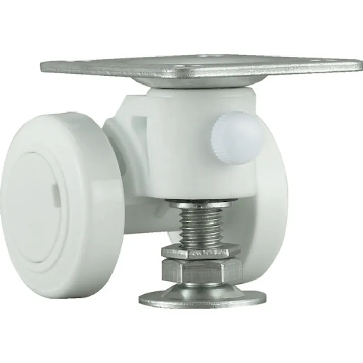 【CAINZ-DASH】東京パーツセンター キャスパッド プレート式双輪キャスターナイロン車 荷重58.8 白 CAPF50W【別送品】