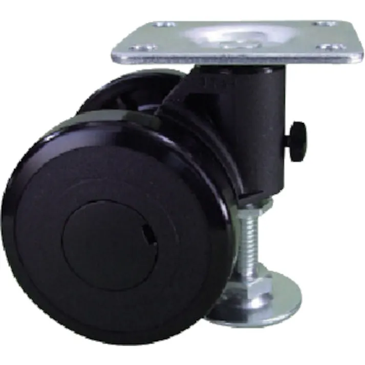 【CAINZ-DASH】東京パーツセンター キャスパッド プレート式双輪キャスターナイロン車 荷重117.6 黒 CAPF75B【別送品】