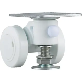 【CAINZ-DASH】東京パーツセンター キャスパッド プレート式双輪キャスターナイロン車 荷重117.6 白 CAPF75W【別送品】