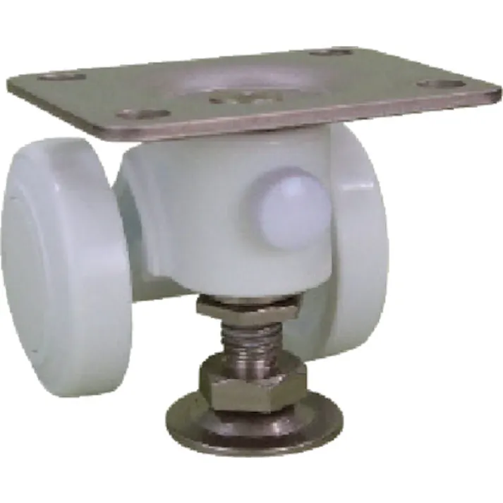 【CAINZ-DASH】東京パーツセンター キャスパッド プレート式双輪キャスターナイロン車 荷重58.8 白 CAPS50W【別送品】