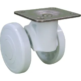 【CAINZ-DASH】東京パーツセンター キャスパッド プレート式双輪キャスターナイロン車 荷重117.6 白 CNPS75W【別送品】