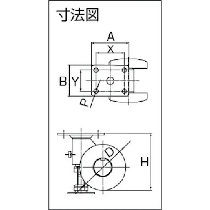 【CAINZ-DASH】東京パーツセンター キャスパッド プレート式双輪キャスターエラストマー車 荷重58.8 白 CAPF50UW【別送品】