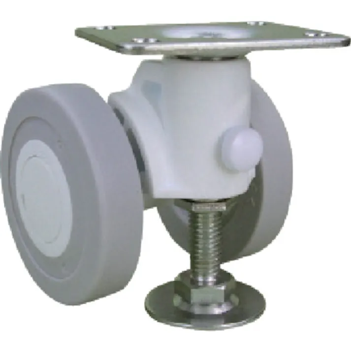 【CAINZ-DASH】東京パーツセンター キャスパッド プレート式双輪キャスターエラストマー車 荷重117.6 白 CAPF75UW【別送品】