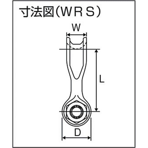 【CAINZ-DASH】関西工業 軽量型ワイドシャックル　ストレートタイプ　ＷＲＳＥ　５ｔ用 WRSE-5【別送品】