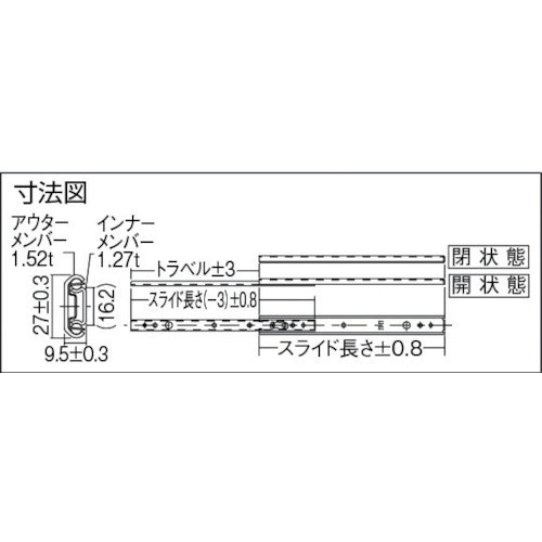 CAINZ-DASH】日本アキュライド シングルスライドレール３５０ｍｍ【別送品】｜ホームセンター通販【カインズ】