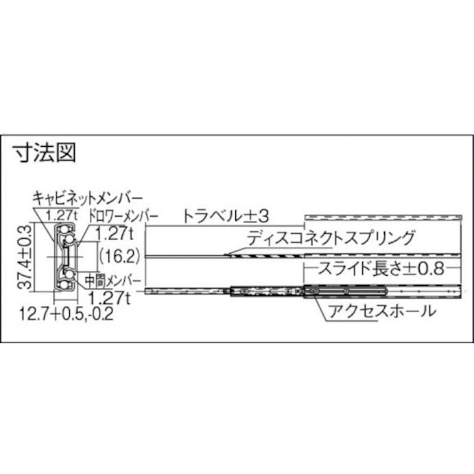 【CAINZ-DASH】日本アキュライド ダブルスライドレール２５０ｍｍ C3273-25【別送品】