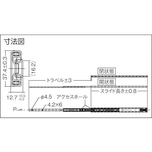 CAINZ-DASH】日本アキュライド セルフクロージングスライドレール