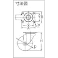 【CAINZ-DASH】ワコーパレット エアーキャスター（自在車）　１００ｍｍ　ゴム車 ALG-100-NR【別送品】