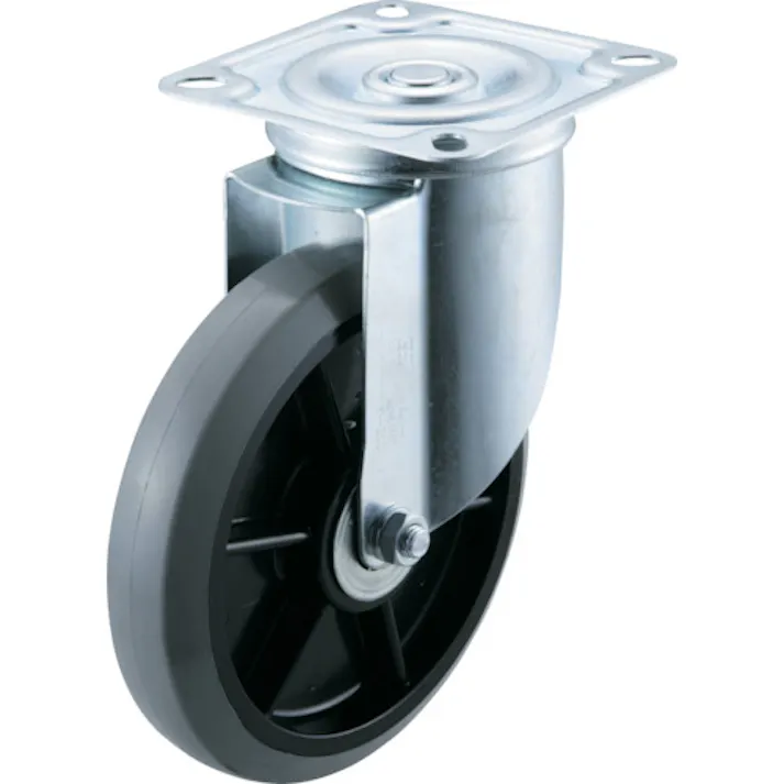 【CAINZ-DASH】ワコーパレット エアーキャスター(自在車) 200mm ウレタン車 ASHG-200-GU【別送品】