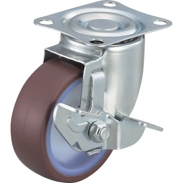 【CAINZ-DASH】ワコーパレット エアーキャスター(自在車ストッパー付) 75mm ウレタン車 ALG-75-URDS【別送品】