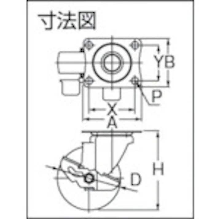 【CAINZ-DASH】ワコーパレット エアーキャスター(自在車ストッパー付) 100mm ウレタン車 AMG-100-GUDS【別送品】