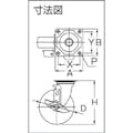 【CAINZ-DASH】ワコーパレット エアーキャスター（自在車ストッパー付）　１２５ｍｍ　ナイロン車 AHG-125-NBDS【別送品】