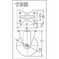 【CAINZ-DASH】ワコーパレット エアーキャスター（固定車）　１５０ｍｍ　ナイロン車 AHR-150-NB【別送品】