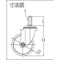 【CAINZ-DASH】ワコーパレット エアーキャスターねじ込みタイプ（自在車）　荷重１２０　車輪径１００幅３２ AMT-100-GU【別送品】