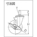 【CAINZ-DASH】ワコーパレット エアーキャスターねじ込みタイプ（自在車Ｓ付）荷重１６０車輪径１５０幅３８ AHT-150-GUDS【別送品】