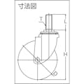 【CAINZ-DASH】ワコーパレット エアーキャスターねじ込みタイプ（自在車）　１００ｍｍ　ナイロンホイールゴ ALT-100NR【別送品】