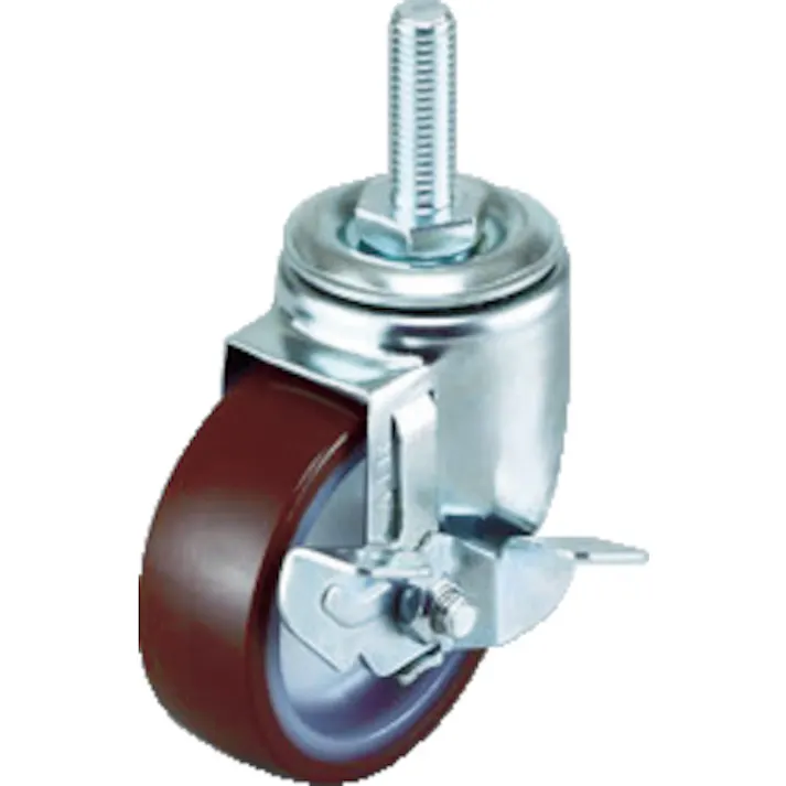 【CAINZ-DASH】ワコーパレット エアーキャスターねじ込みタイプ(自在車S付)75mm ナイロンホイールウ ALT-75URDS【別送品】