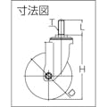 【CAINZ-DASH】ワコーパレット エアーキャスターねじ込みタイプ（自在）１００ｍｍ　ナイロン車 AMT-100N【別送品】