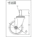 【CAINZ-DASH】ワコーパレット エアーキャスターねじ込みタイプ（ホワイトゴム自在車） AHT-150-NRB-W【別送品】