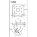 【CAINZ-DASH】ヨドノ 鋳物重量用キャスター　許容荷重６５６．６　取付穴径１３ｍｍ MUHA-MG150X75【別送品】