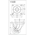 【CAINZ-DASH】ヨドノ 鋳物重量用キャスター　許容荷重１４７０　取付穴径１６ｍｍ MUHA-MG300X100【別送品】