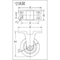 【CAINZ-DASH】ヨドノ 鋳物重量用キャスター　許容荷重３３８．１　取付穴径１３ｍｍ MHA-MK150X75【別送品】