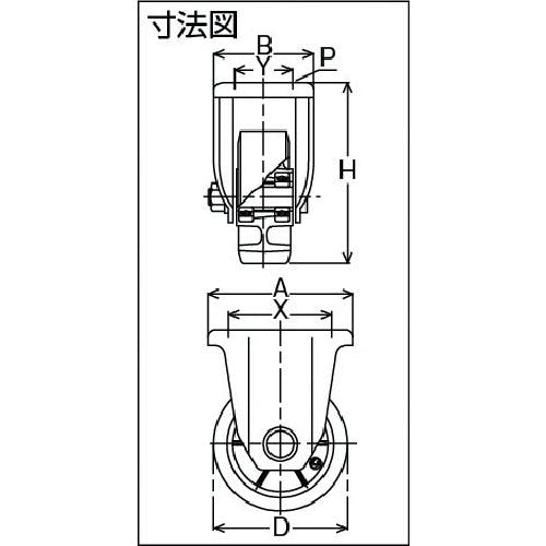 CAINZ-DASH】ヨドノ 重荷重用ウレタン車付固定車 YRKH200【別送品