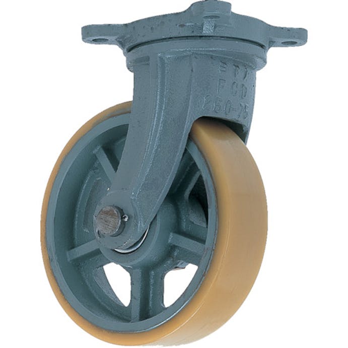 【CAINZ-DASH】ヨドノ 鋳物重荷重用ウレタン車輪自在車付き　ＵＨＢーｇ１００Ｘ６５ UHB-G100X65【別送品】