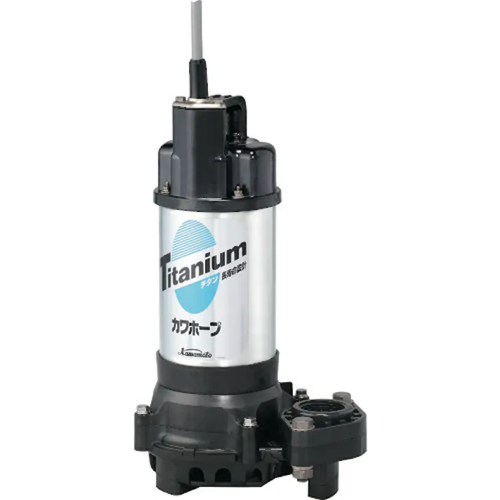 【CAINZ-DASH】川本製作所 海水用水中ポンプ(チタン&樹脂製) WUZ4-505-0.4S【別送品】