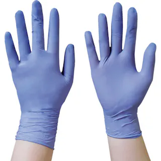 【CAINZ-DASH】モレーンコーポレーション ニトリル検査用グローブ テンピークスグレイシアゼロ Lサイズ(125枚/パック) TPZ-04-01【別送品】