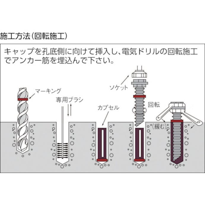 【CAINZ-DASH】日本デコラックス ケミカルアンカー　Ｒタイプ（－Ｎ）（回転及び回転打撃型）穿孔深さ７０ R-8N【別送品】