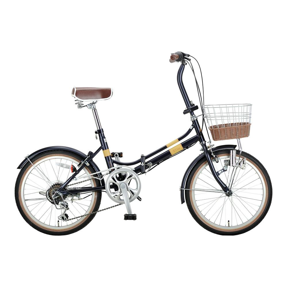 【自転車】CAPTAIN STAG 折りたたみ自転車 エリーサ FDB206 YG-1227 20インチ 外装6段 ダークネイビー