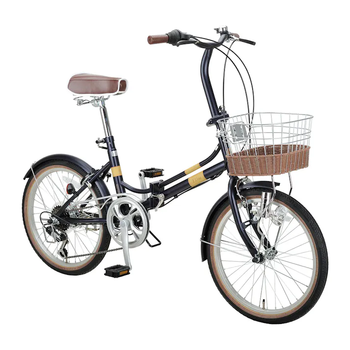 【自転車】CAPTAIN STAG 折りたたみ自転車 エリーサ FDB206 YG-1227 20インチ 外装6段 ダークネイビー