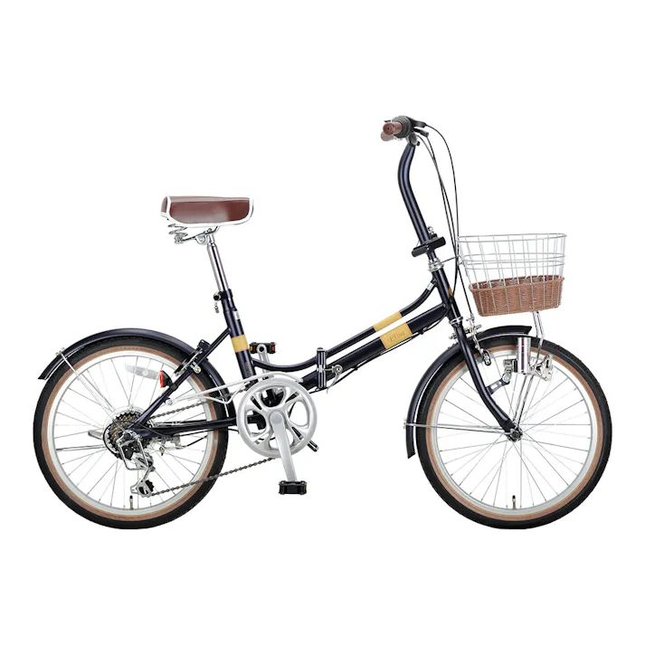 【自転車】CAPTAIN STAG 折りたたみ自転車 エリーサ FDB206 YG-1227 20インチ 外装6段 ダークネイビー