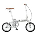【自転車】《パール通商》CARUORI アルミ折りたたみ自転車 14型 YG-1472 シルバー