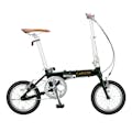 【自転車】《パール通商》CARUORI アルミ折りたたみ自転車 14型 YG-1472 グリーン