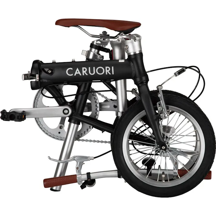 【自転車】アルミ折りたたみ自転車 CARUORI 14型 YG-1472 マットブラック