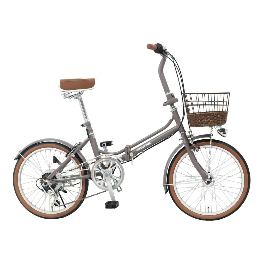 自転車】CAPTAIN STAG 折りたたみ自転車 エリーサ 20インチ 外装6段