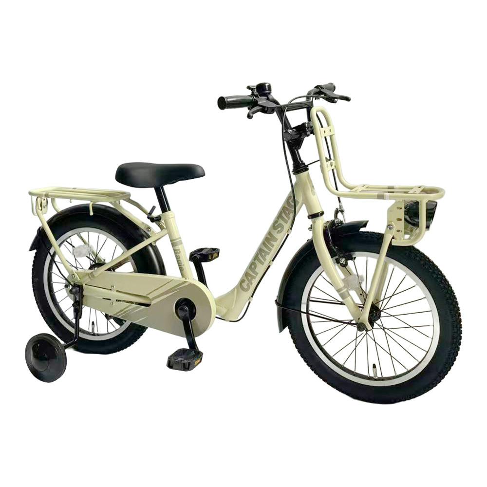 【自転車】CAPTAIN STAG バーギージュニア 16インチ アーミーベージュ YG-1637