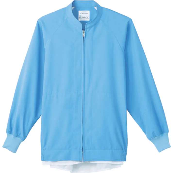 【CAINZ-DASH】サーヴォ 長袖ジャンパー 食品工場 白衣 衛生 サックス 3L CD-620-3L【別送品】