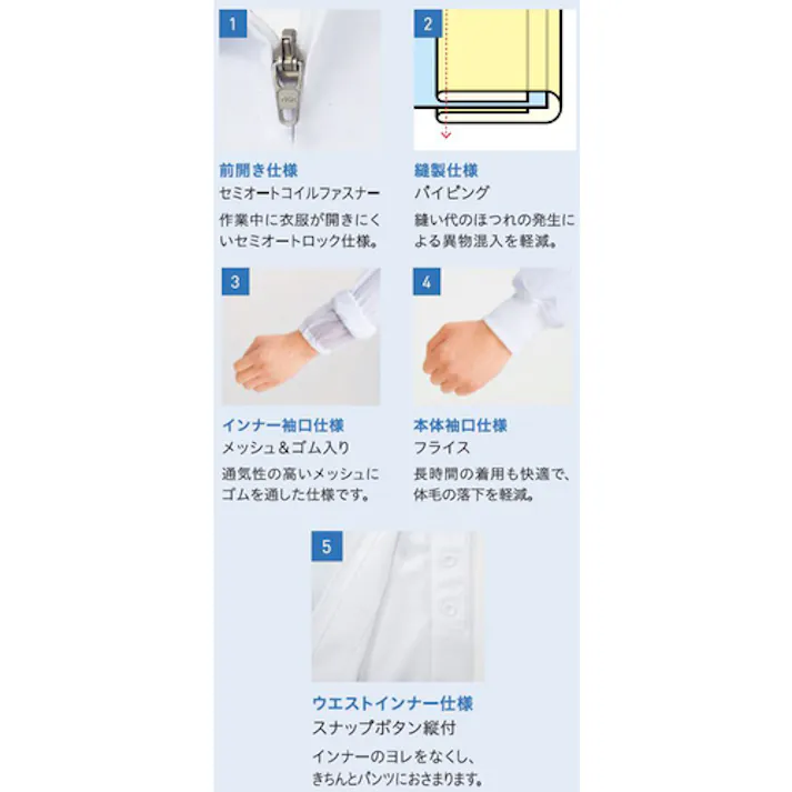 【CAINZ-DASH】サーヴォ 長袖ジャンパー 食品工場 白衣 衛生 グリーン L CD-625-L【別送品】