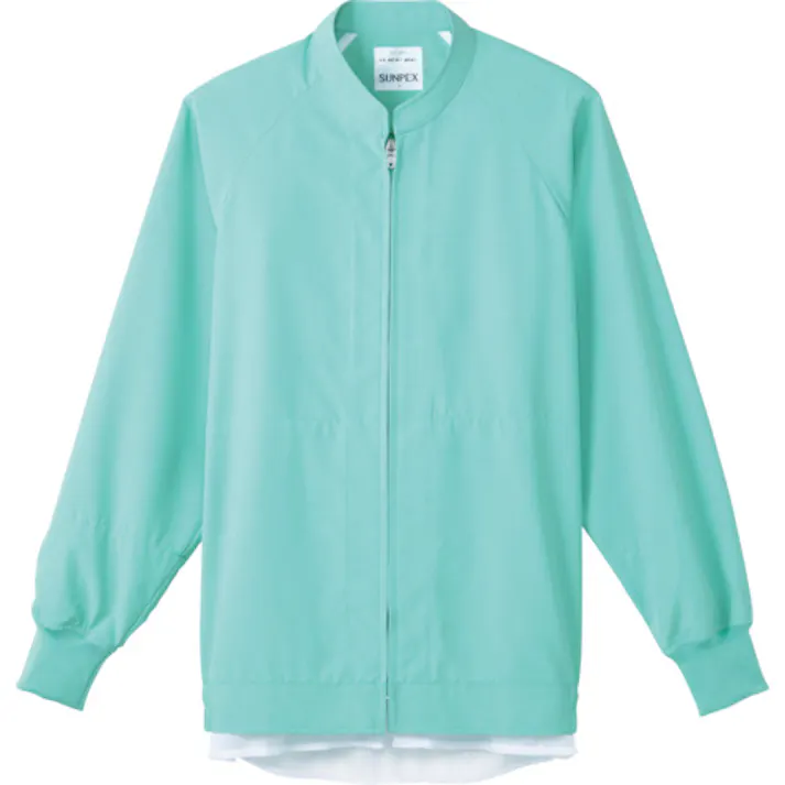 【CAINZ-DASH】サーヴォ 長袖ジャンパー 食品工場 白衣 衛生 グリーン LL CD-625-LL【別送品】