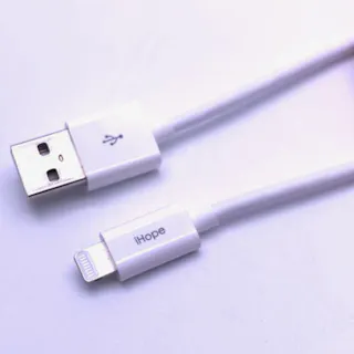 アイホープ Lightning通信充電ケーブル USB 3A 2m ホワイト