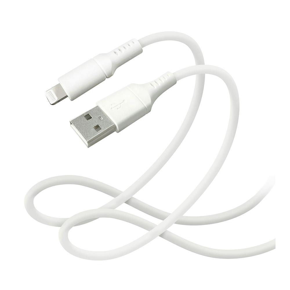 超やわらかシリコン Lightningケーブル 1m ホワイト IH-UDLSK100W