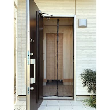 K.K 玄関ドア用 網戸カーテン マグネット式 幅100×高さ210cm