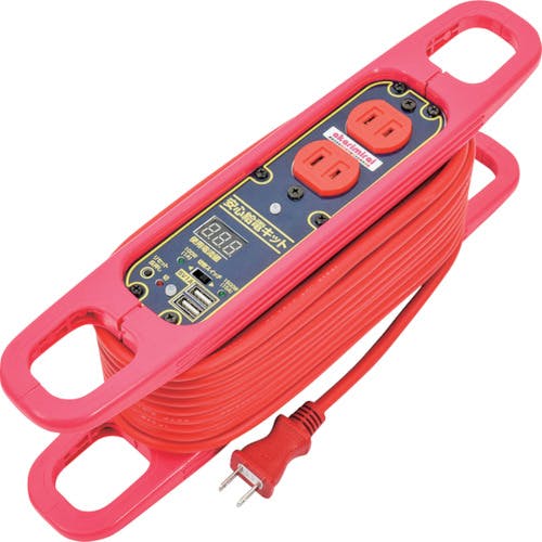 日動工業 安心給電キット 100W/1500W切替式 ANQ-102D-SW ハンドリール 日動工業 安心給電キット 100W/1500W切替式 ANQ-102D-SW ハンドリール