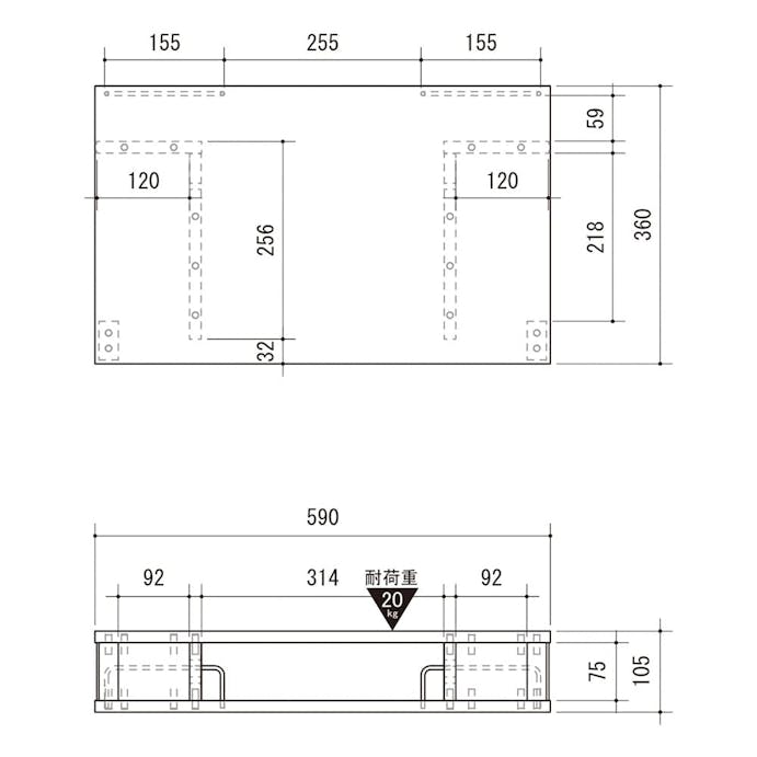 ちょい足しラックプラスAS-60PL-DB【別送品】