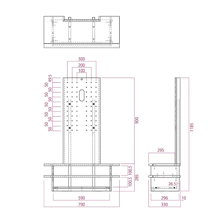 壁寄せテレビ台 AS-WSH800-NA【別送品】(販売終了)